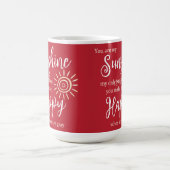 Mug Tu Es Mon Soleil Me Rends Joyeux Noël Rouge (Centre)