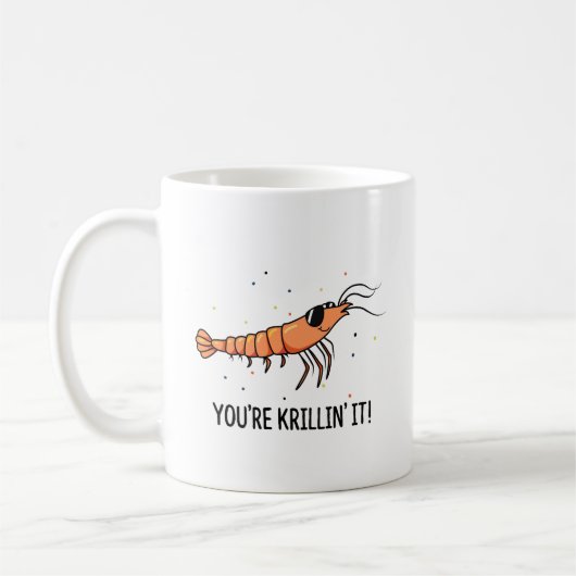 Mug Tu fais rire Krillin Pun de krill drôle (Gauche)