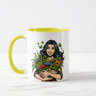 Mug Tu Grandis Fille ! Clin plante   Drôle toxicomane