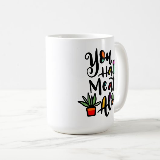 Mug Tu m'as eu à Aloe, écrit main (Devant droit)