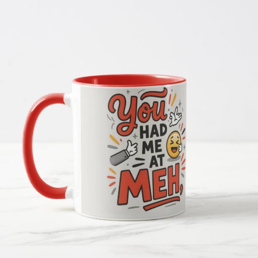 Mug Tu m'as eu à bof (Gauche)