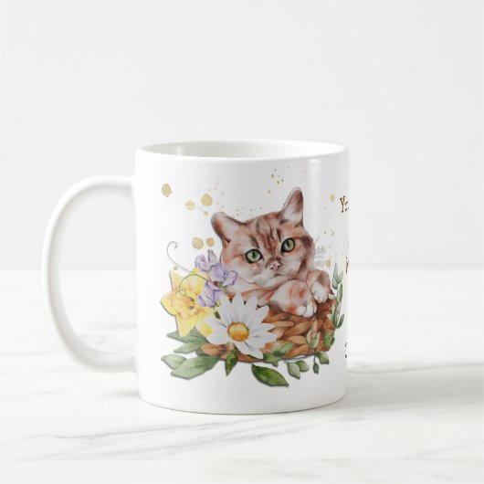 Mug Tu m'as eu à Meow Floral Cat (Gauche)