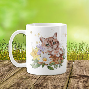 Mug Tu m'as eu à Meow Floral Cat