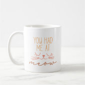 Mug Tu M'As Eu À Meow, Mignon Amoureux des chats (Gauche)