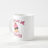 Mug Tu M'As Fou Fraise Rose Cupcake Été (Devant gauche)