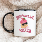 Mug Tu M'As Fou Fraise Rose Cupcake Été