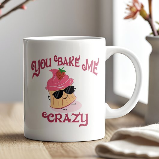 Mug Tu M'As Fou Fraise Rose Cupcake Été