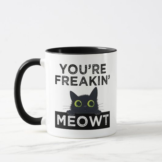 Mug Tu me fais complètement miauler (Gauche)