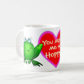 Mug Tu Me Rends Si Heureuse Grenouille Verte Heureuse  (Devant gauche)