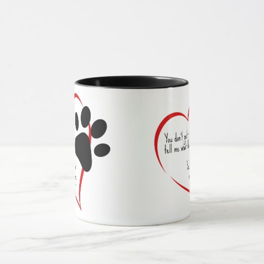 Mug Tu n'es pas mon chien (Centre)