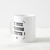 Mug TU PEUX TOUJOURS CREVETTE ! - Jeux de Mots (Devant gauche)