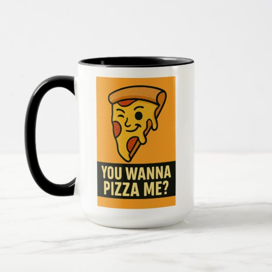 Mug Tu Veux Me Pizza ? - tranche de sable (Gauche)