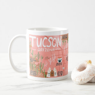 Mug Tucson Arizona Illustrated Map Art