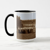Mug Tug de guerre des années 1890 sepia Elgin IL (Gauche)