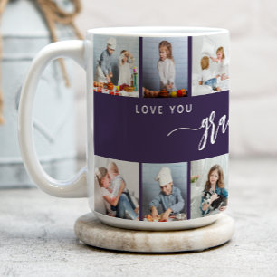 Mug Tugaffe Mamie 12 Collage de Photos Violet