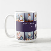 Mug Tugaffe Mamie 12 Collage de Photos Violet (Gauche)