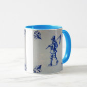 Mug Tuile bleue de Delft - modèle (Devant droit)