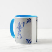 Mug Tuile bleue de Delft - modèle (Devant gauche)