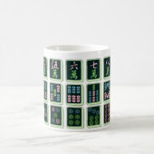 Mug Tuile chanceuse de Mahjong de roue du bleu huit (Centre)