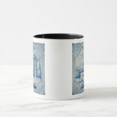 Mug Tuile de Delft montrant un pont-levis au-dessus (Centre)