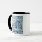 Mug Tuile de Delft montrant un pont-levis au-dessus (Devant gauche)