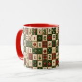 Mug Tuile de Mahjong de Noël (Devant gauche)