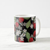 Mug Tuile de verre 3D cerisier liquide et fleurs fleur (Devant droit)