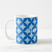Mug Tuile d'été avec cercles azurés sur le bleu bébé (Gauche)