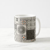 Mug Tuile en patchwork sans couture avec Islam, arabe, (Devant droit)