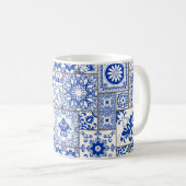 Mug Tuile en patchwork sans couture avec motifs victor (Devant droit)
