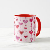 Mug Tuiles de coeur (Devant droit)
