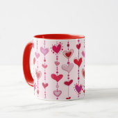 Mug Tuiles de coeur (Devant gauche)
