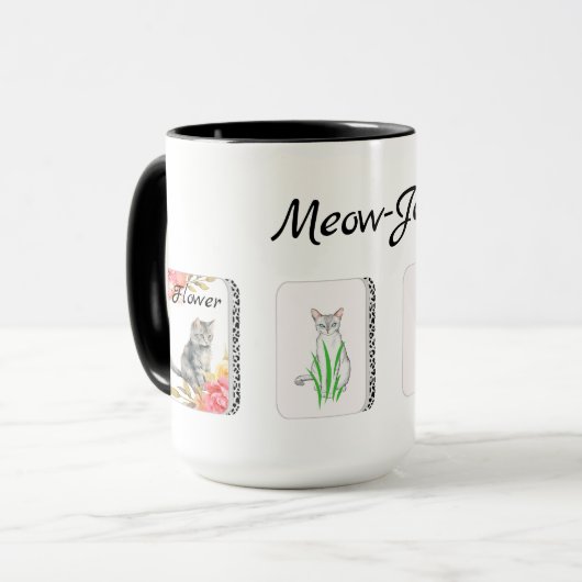 Mug Tuiles de Mahjong Chat (Devant gauche)