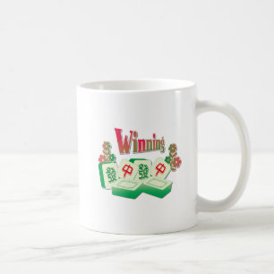 Mug Tuiles Fleuries de Mahjong Gagnant Chanceux