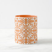 Mug Tuiles marocaines - corail orange et blanc (Centre)