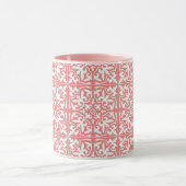 Mug Tuiles marocaines - corail rose et blanc (Centre)