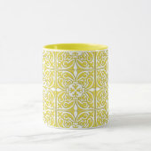 Mug Tuiles marocaines - moutarde jaune et blanc (Centre)