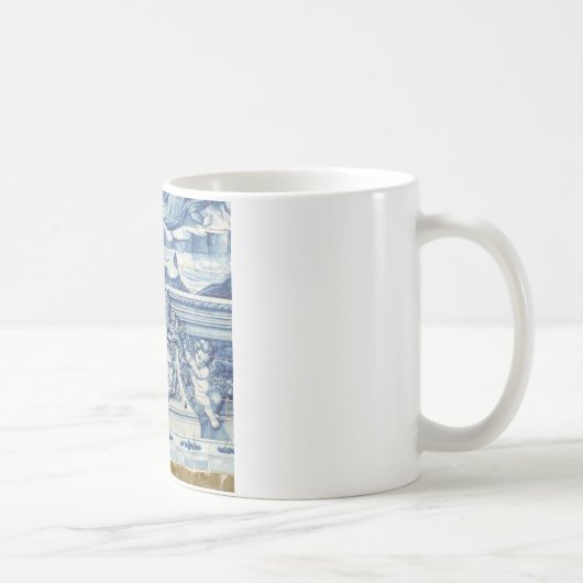 Mug Tuiles murales portugaises bleues et blanches avec (Droite)