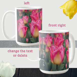 Mug Tulières à ressort de style vintage rose