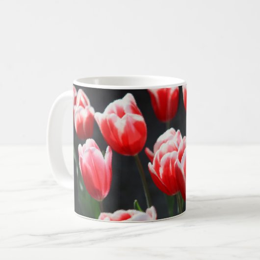 Mug Tulières rouges et blanches (Devant gauche)