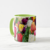 Mug Tulip Fleurs de printemps Jardin Floral Jaune rose (Devant gauche)