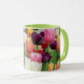 Mug Tulip Fleurs de printemps Jardin Floral Jaune rose (Devant droit)