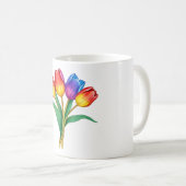 Mug Tulipe arc-en-ciel - Fleur colorée (Devant droit)