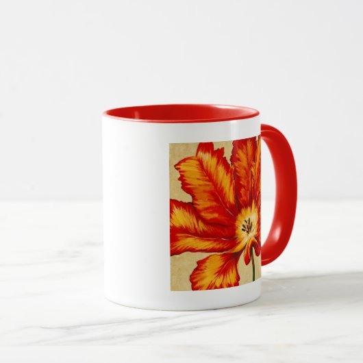 Mug Tulipe de perroquet II (Devant droit)