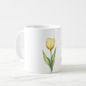 Mug Tulipe jaune fleur   (Devant gauche)