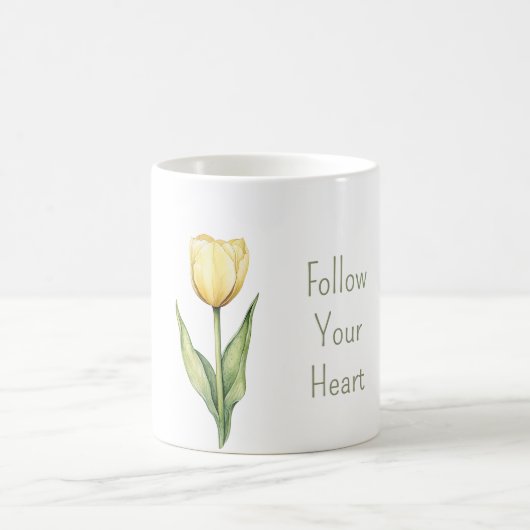 Mug Tulipe jaune fleur   (Centre)