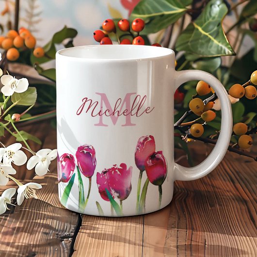 Mug Tulipe monographique personnalisée
