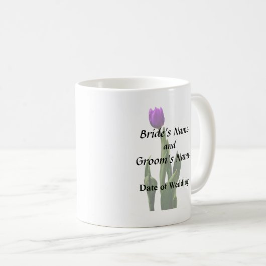 Mug Tulipe pourpre simple (Devant droit)