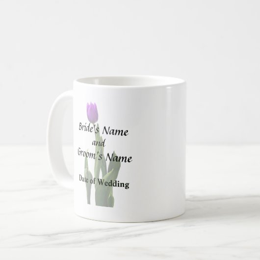 Mug Tulipe pourpre simple (Devant gauche)