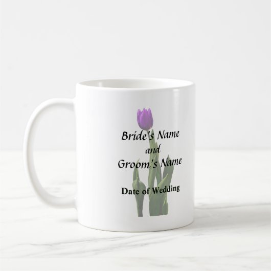 Mug Tulipe pourpre simple (Gauche)